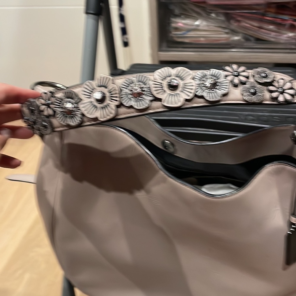 Stunning versatile COACH Dalton 31 color-block exotic shoulder bag